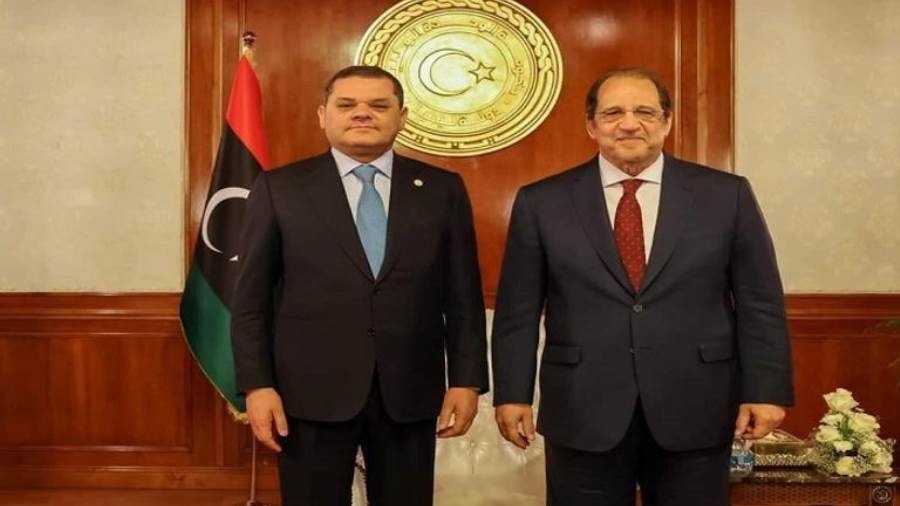 الدبيبة يلتقي رئيس المخابرات المصرية في طرابلس